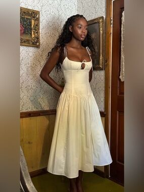 SOLD OUT Fait Par Foutch Isabella Ivory Midi Dress